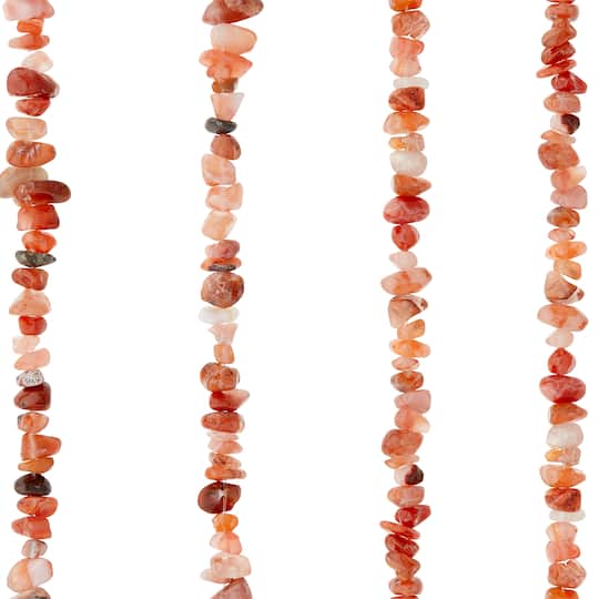 12 Pack: Red Agate Chip Beads by Bead Landing™
